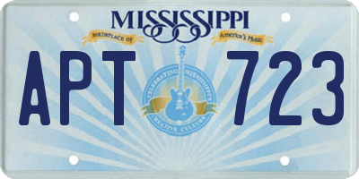 MS license plate APT723