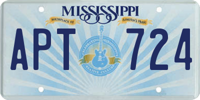 MS license plate APT724