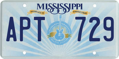 MS license plate APT729