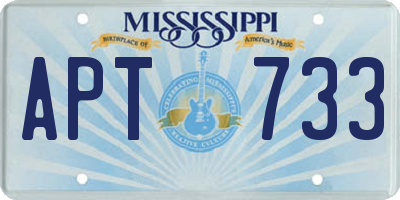 MS license plate APT733