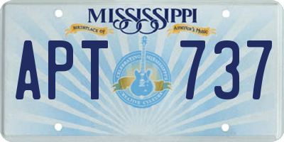 MS license plate APT737