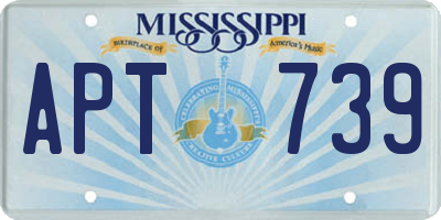 MS license plate APT739