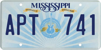 MS license plate APT741