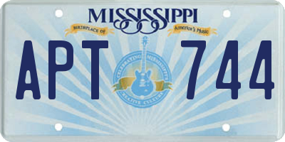MS license plate APT744