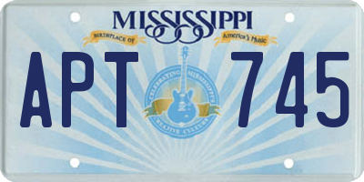 MS license plate APT745