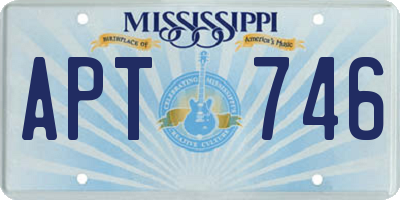 MS license plate APT746