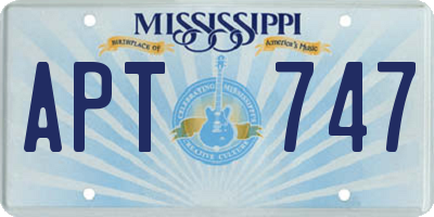 MS license plate APT747