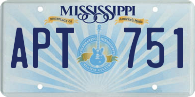 MS license plate APT751