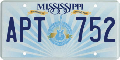 MS license plate APT752