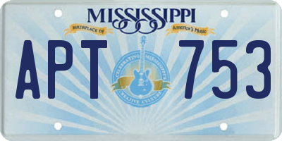 MS license plate APT753