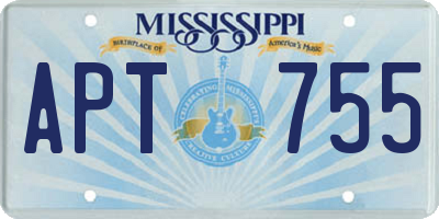 MS license plate APT755
