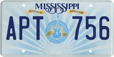 MS license plate APT756
