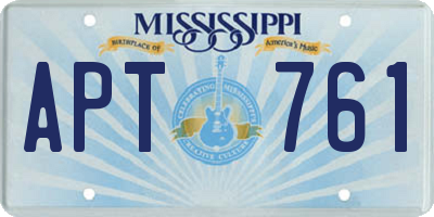 MS license plate APT761