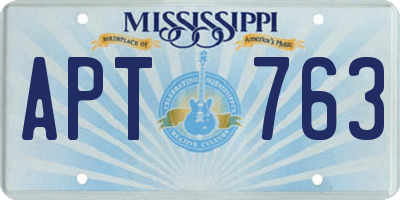 MS license plate APT763