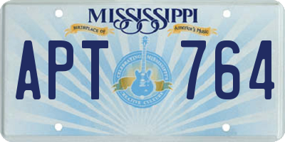 MS license plate APT764
