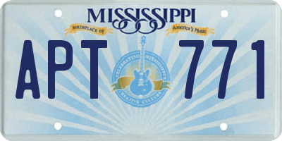 MS license plate APT771