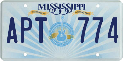 MS license plate APT774