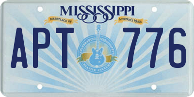 MS license plate APT776