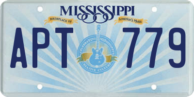 MS license plate APT779