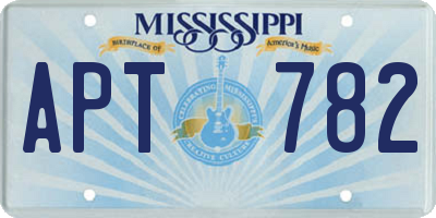 MS license plate APT782