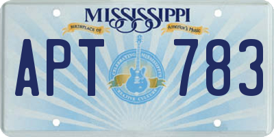 MS license plate APT783