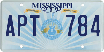 MS license plate APT784