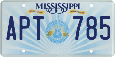 MS license plate APT785