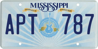 MS license plate APT787