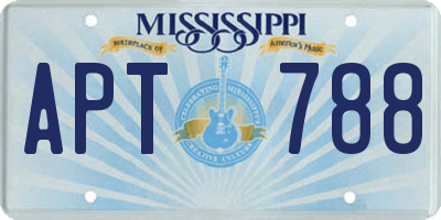 MS license plate APT788