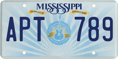 MS license plate APT789