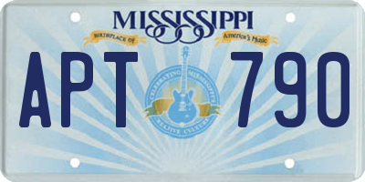 MS license plate APT790