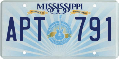 MS license plate APT791