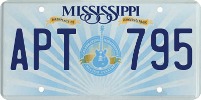 MS license plate APT795