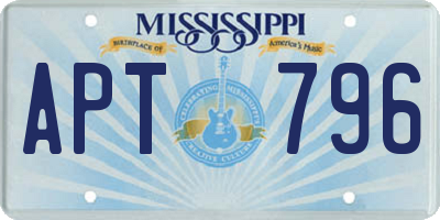 MS license plate APT796
