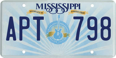 MS license plate APT798