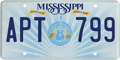 MS license plate APT799