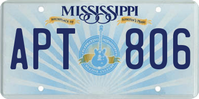 MS license plate APT806