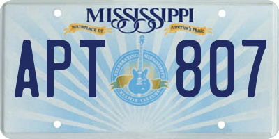 MS license plate APT807