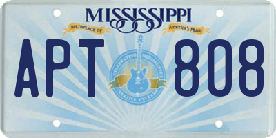 MS license plate APT808
