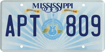 MS license plate APT809