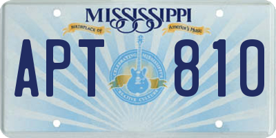 MS license plate APT810