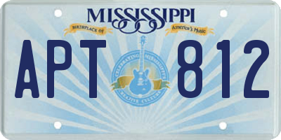 MS license plate APT812