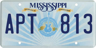 MS license plate APT813
