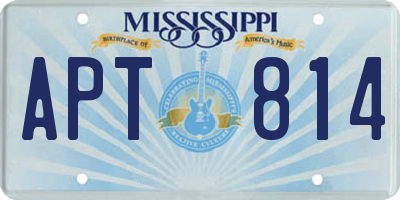 MS license plate APT814