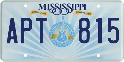 MS license plate APT815