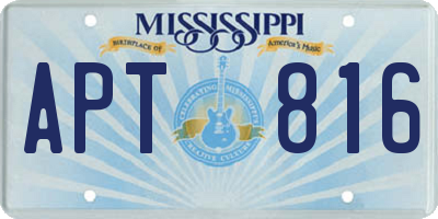 MS license plate APT816