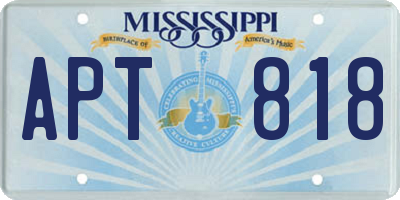 MS license plate APT818