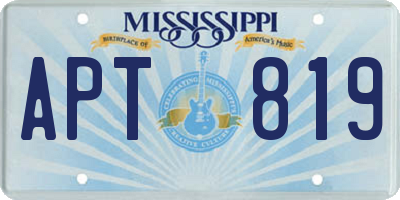 MS license plate APT819