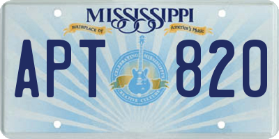 MS license plate APT820