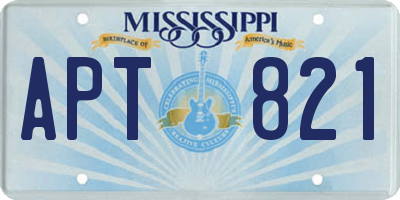 MS license plate APT821
